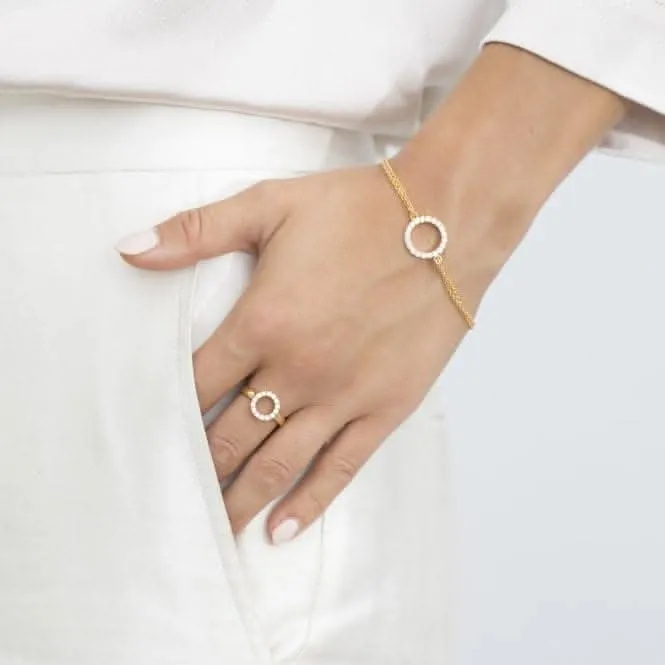 18k Gold Plated Biella Piccolo Ring SJ-R337-CZ-YG Sif Jakobs Jewellery