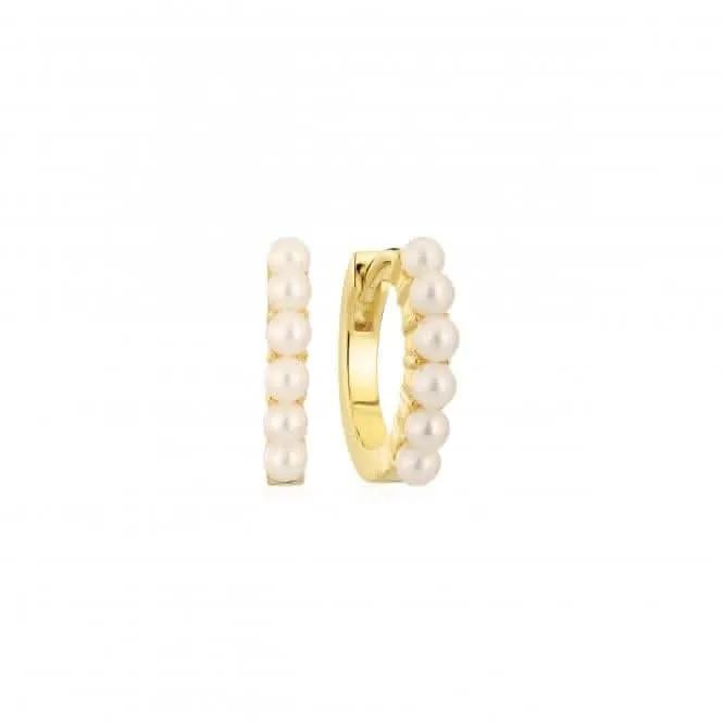 18k gold plated Ellera Perla Medio Earrings SJ-E2859-P-YG Sif Jakobs Jewellery