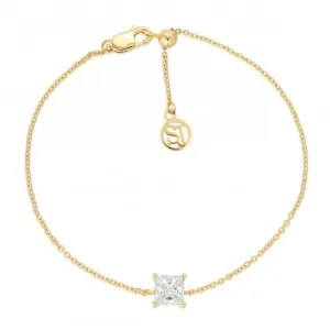 18k Gold Plated Ellera Quadrato Bracelet SJ-B42274-CZ-YG Sif Jakobs Jewellery