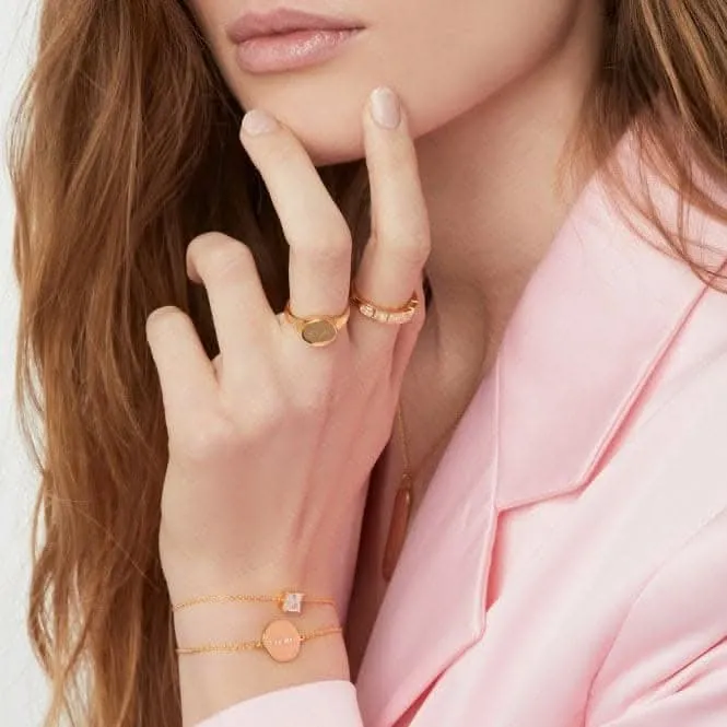 18k Gold Plated Ellera Quadrato Bracelet SJ-B42274-CZ-YG Sif Jakobs Jewellery