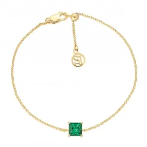 18k Gold Plated Ellera Quadrato Bracelet SJ-B42274-GCZ-YG Sif Jakobs Jewellery