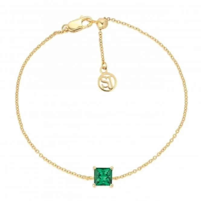 18k Gold Plated Ellera Quadrato Bracelet SJ-B42274-GCZ-YG Sif Jakobs Jewellery