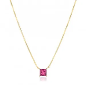 18k Gold Plated Ellera Quadrato Necklace SJ-N42279-PKCZ-YG Sif Jakobs Jewellery