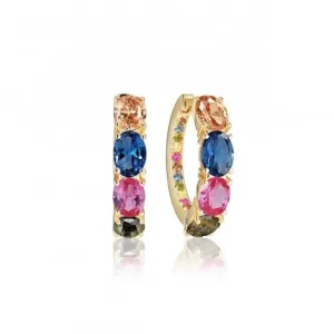 18k Gold Plated Ellisse Creolo Earrings SJ-E2315-XCZ-YG Sif Jakobs Jewellery