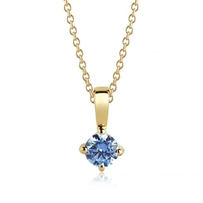 18k Gold Plated Princess Piccolo Pendant SJ-P4MMRD-BLN-YG-45 Sif Jakobs Jewellery