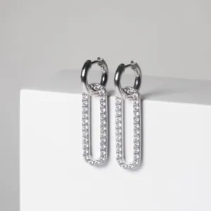 925 Sterling Silver Capizzi Lungo Earrings SJ-E42220-CZ Sif Jakobs Jewellery