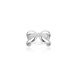 925 Sterling Silver Capri Tre Ring SJ-R62016-CZ-SS Sif Jakobs Jewellery