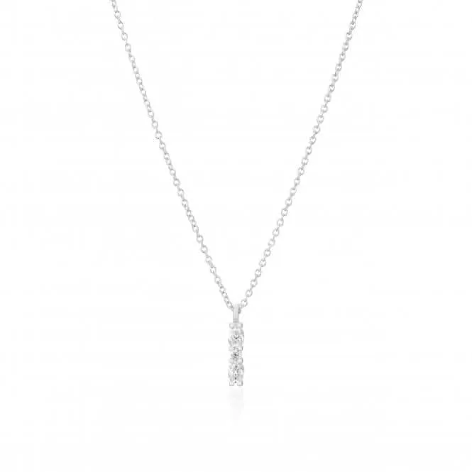 925 Sterling Silver Ellera Ovale Piccolo Necklace SJ-N2414-CZ Sif Jakobs Jewellery
