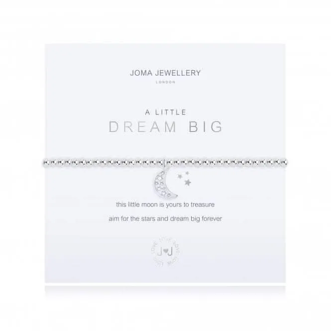 A Little Dream Big Silver 17.5cm Stretch Bracelet 3214 Joma Jewellery