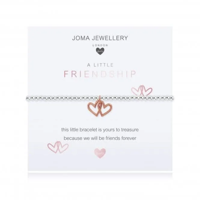 A Little Friendship Silver 15.5cm Stretch Bracelet C482 Joma Jewellery
