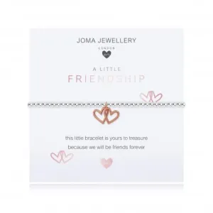 A Little Friendship Silver 15.5cm Stretch Bracelet C482 Joma Jewellery