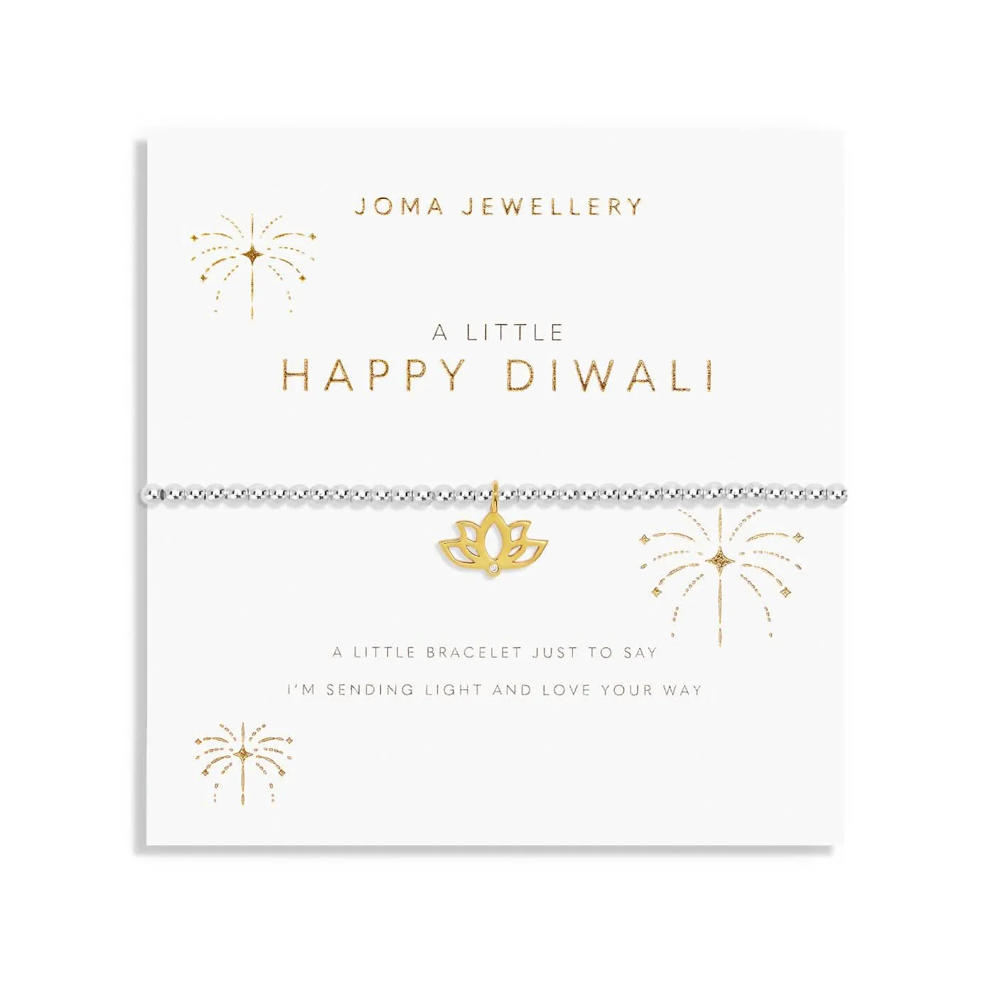 A Little Happy Diwali Silver Gold Plated Bracelet 7627 Joma Jewellery