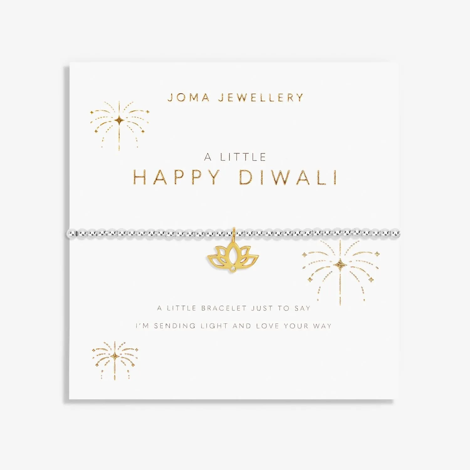 A Little Happy Diwali Silver Gold Plated Bracelet 7627 Joma Jewellery