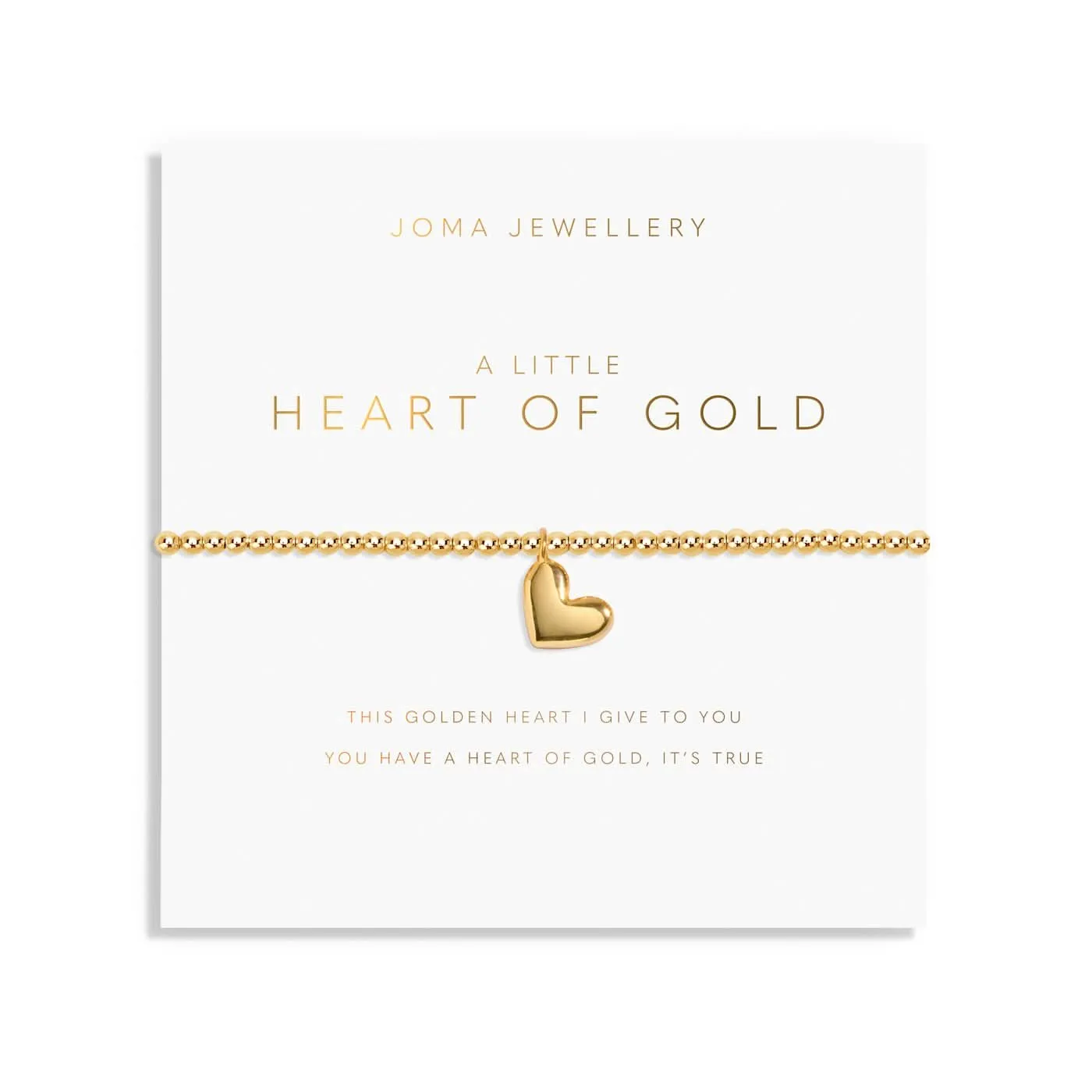 A Little Heart of Gold Gold Plated Bracelet 8213 Joma Jewellery