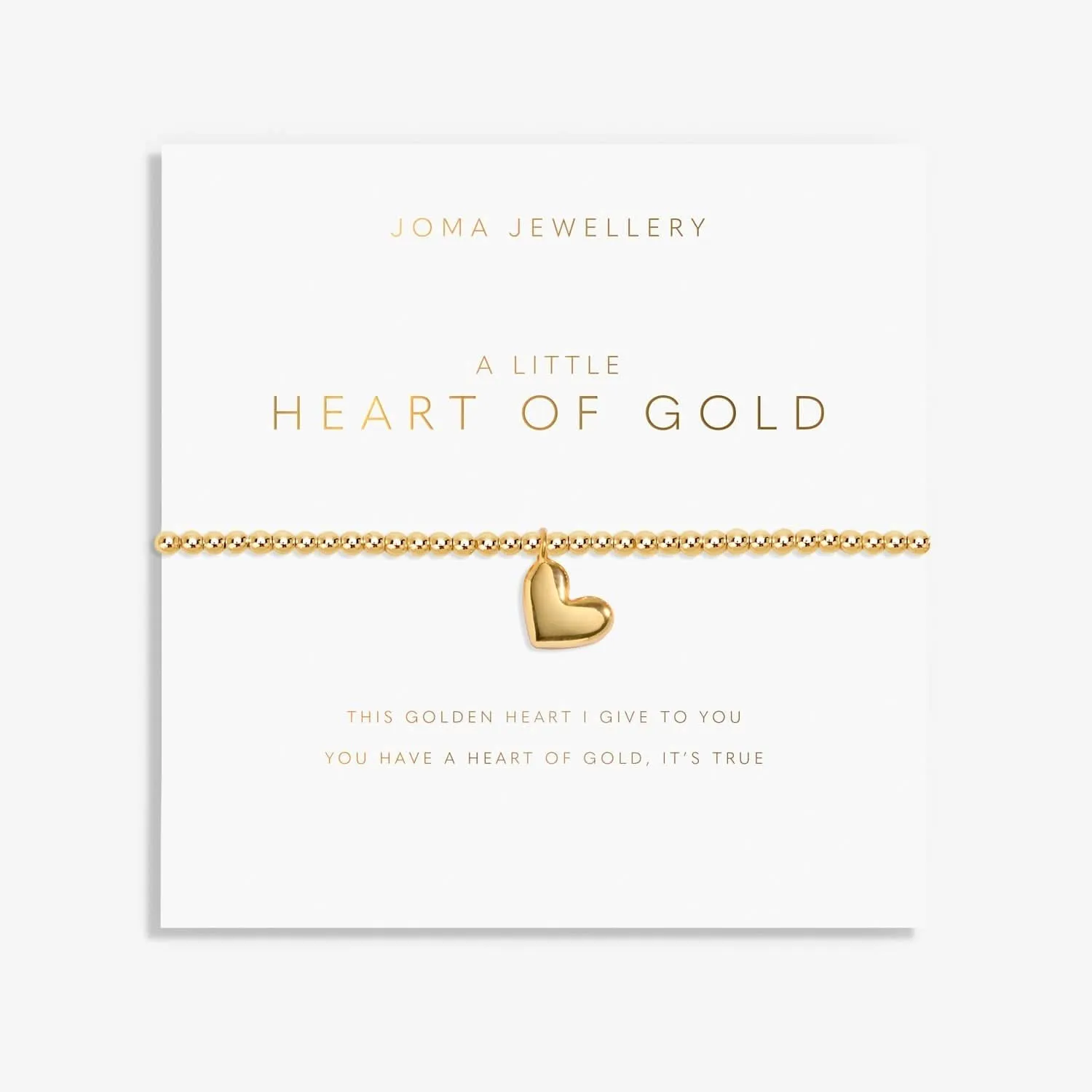 A Little Heart of Gold Gold Plated Bracelet 8213 Joma Jewellery