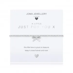 A Little Just For You X Silver 15.5cm Stretch Bracelet C484 Joma Jewellery