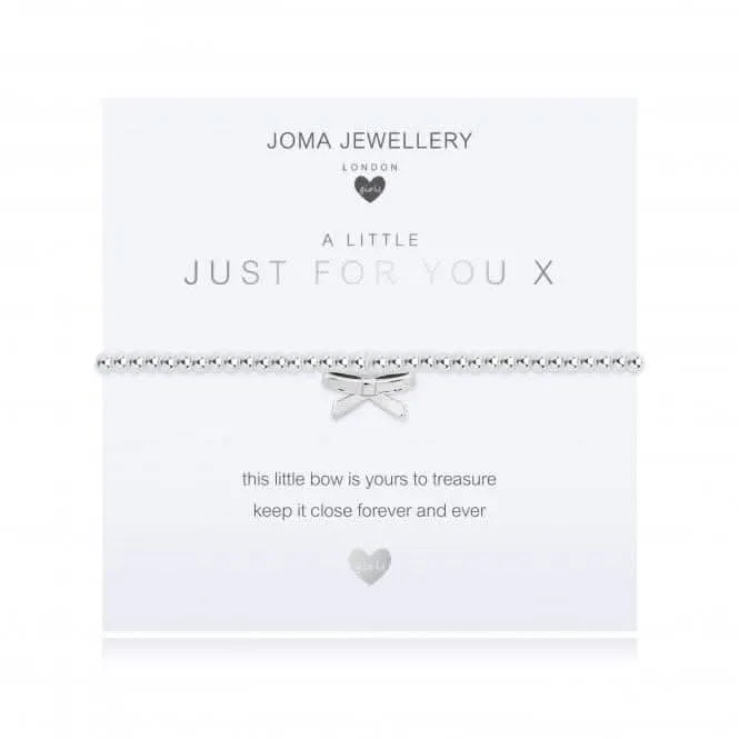 A Little Just For You X Silver 15.5cm Stretch Bracelet C484 Joma Jewellery