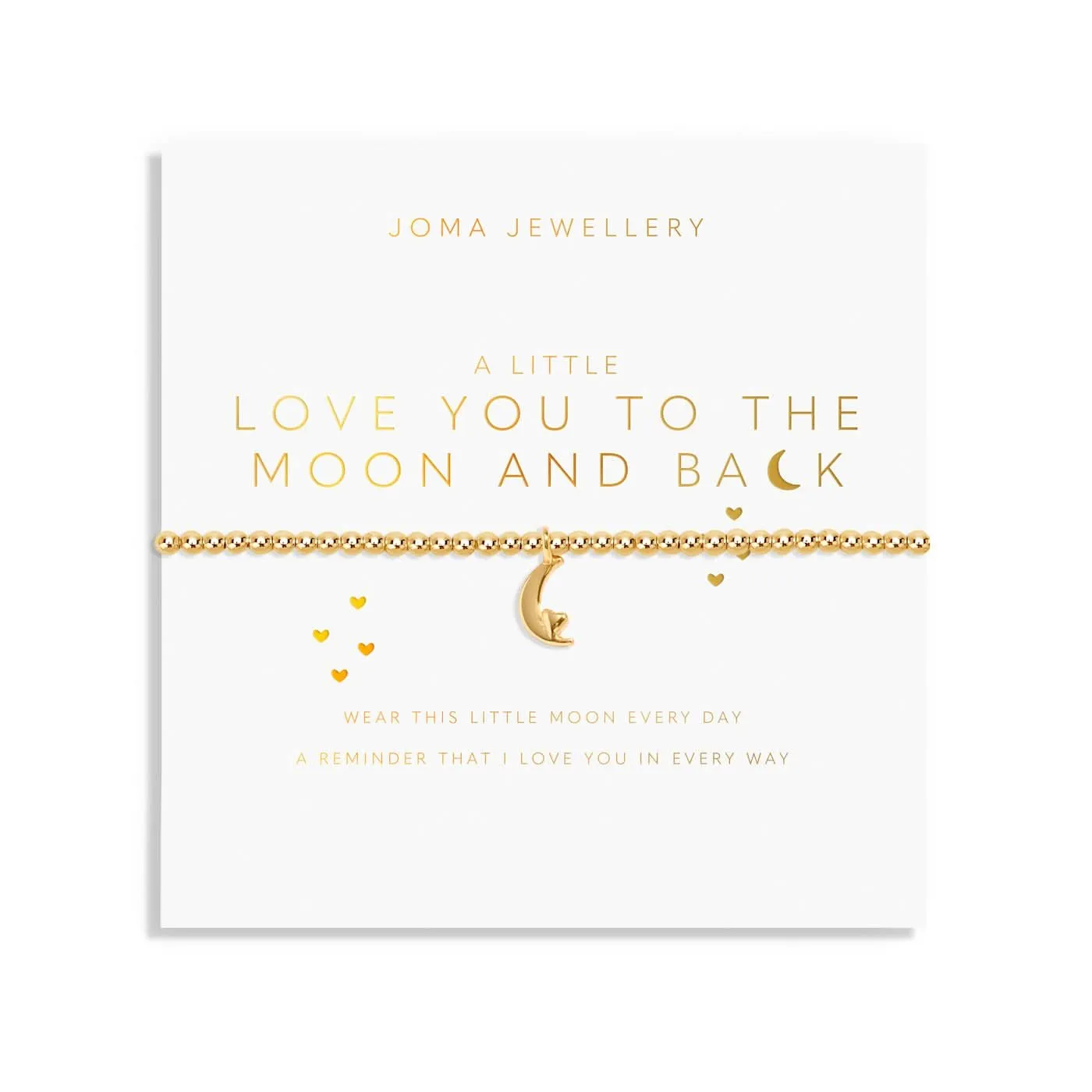 A Little Love You To the Moon & Back Gold Plated Bracelet 8212 Joma Jewellery