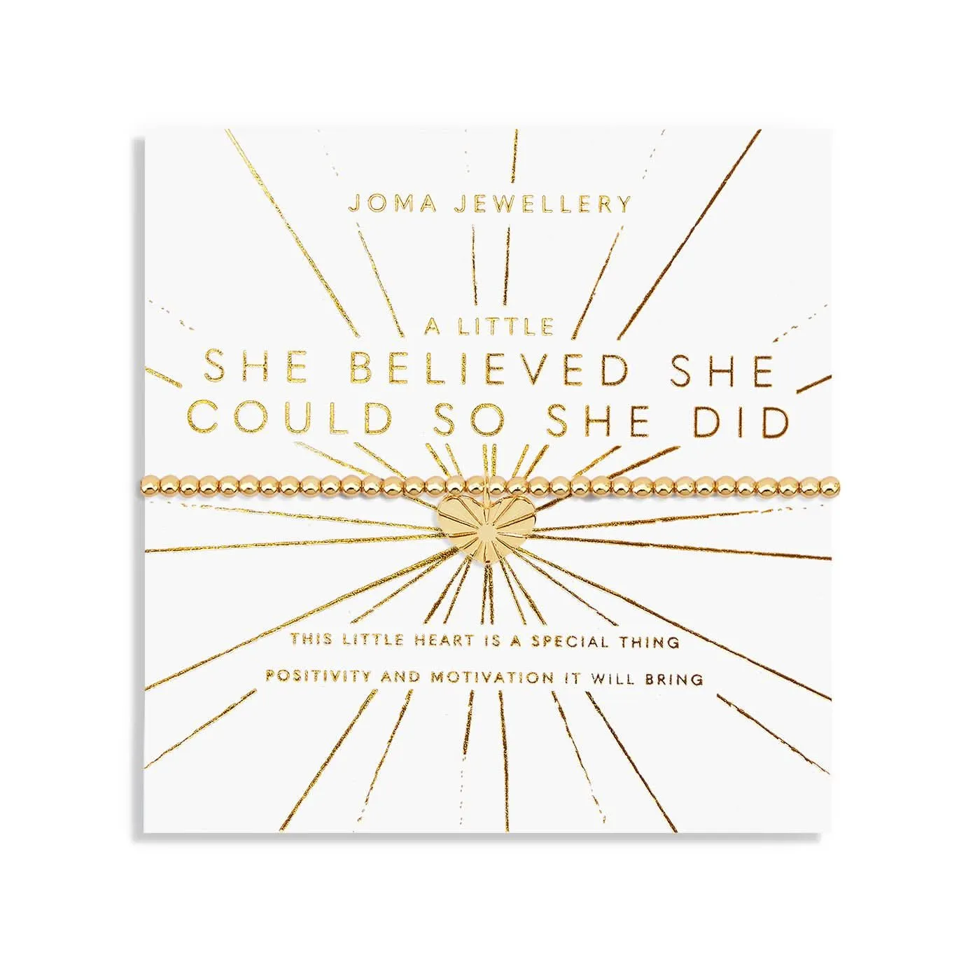 A Little She Believed She Could So She Did Gold Plated Bracelet 7590 Joma Jewellery