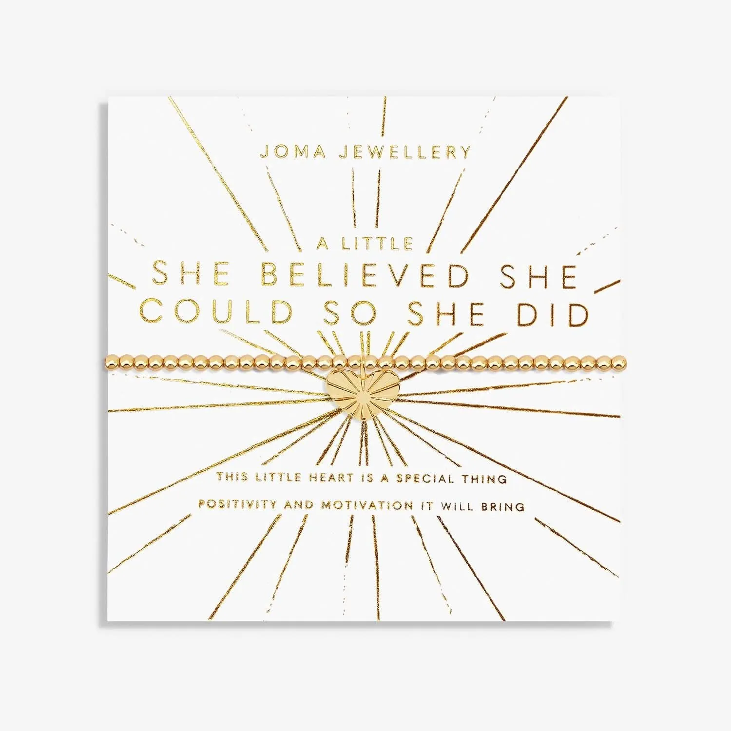 A Little She Believed She Could So She Did Gold Plated Bracelet 7590 Joma Jewellery