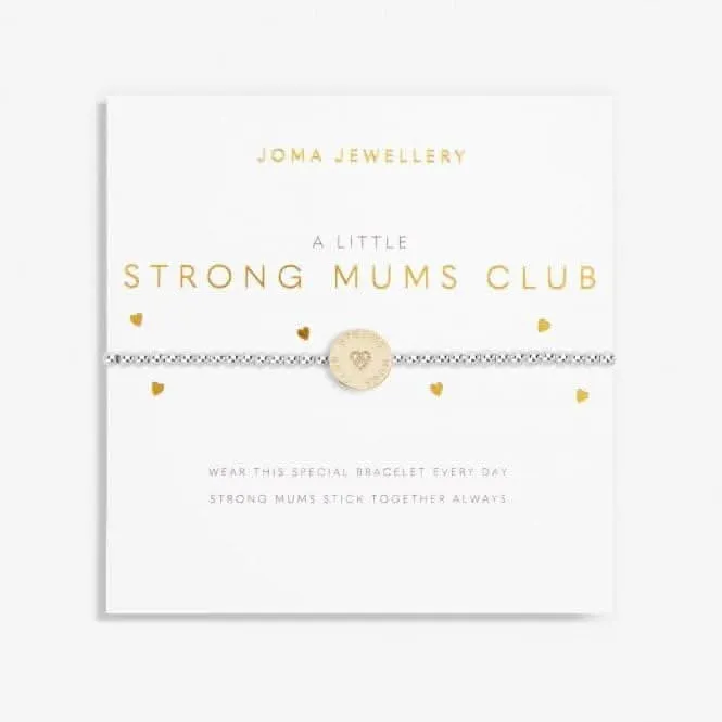 A Little Strong Mums Club Silver Gold Plated 17.5cm Bracelet 7009 Joma Jewellery
