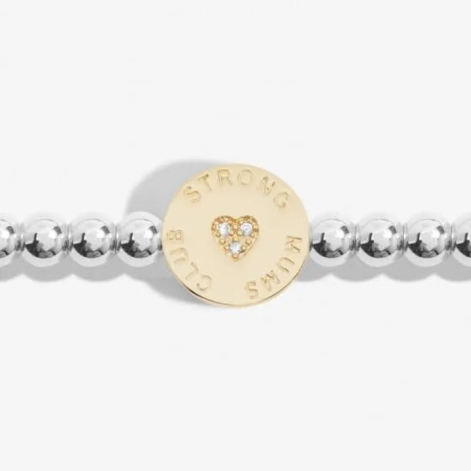 A Little Strong Mums Club Silver Gold Plated 17.5cm Bracelet 7009 Joma Jewellery
