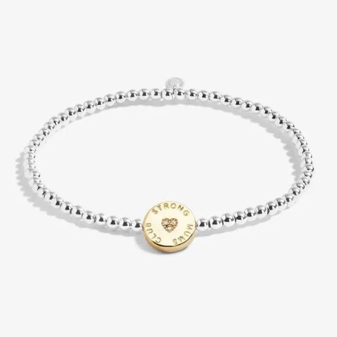 A Little Strong Mums Club Silver Gold Plated 17.5cm Bracelet 7009 Joma Jewellery