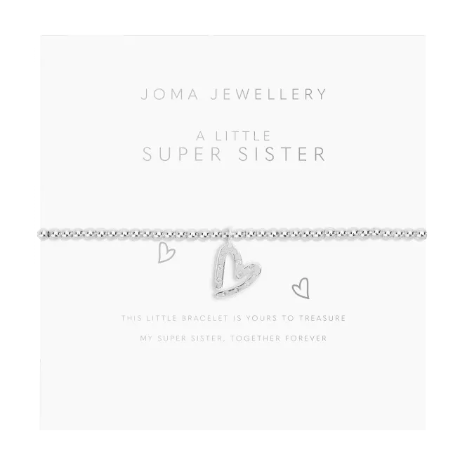 A Little Super Sister Silver Plated 15.5cm Bracelet C717 Joma Jewellery