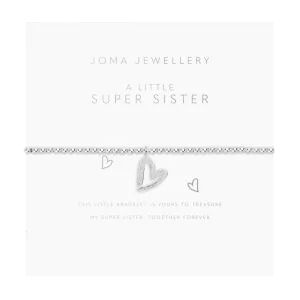 A Little Super Sister Silver Plated 15.5cm Bracelet C717 Joma Jewellery