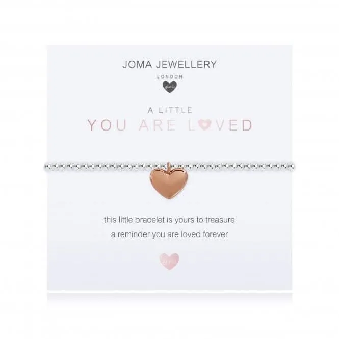A Little You Are Loved Silver 15.5cm Stretch Bracelet C480 Joma Jewellery