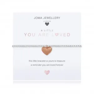 A Little You Are Loved Silver 15.5cm Stretch Bracelet C480 Joma Jewellery