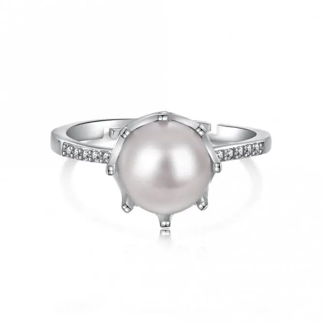 Adjustable Fresh Water Pearl Crown Ring ERLR003 Ania Haie Jewellery