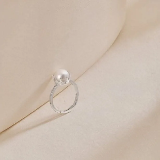 Adjustable Fresh Water Pearl Crown Ring ERLR003 Ania Haie Jewellery