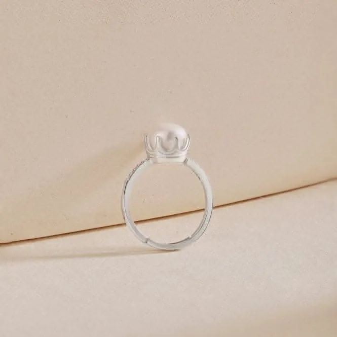 Adjustable Fresh Water Pearl Crown Ring ERLR003 Ania Haie Jewellery
