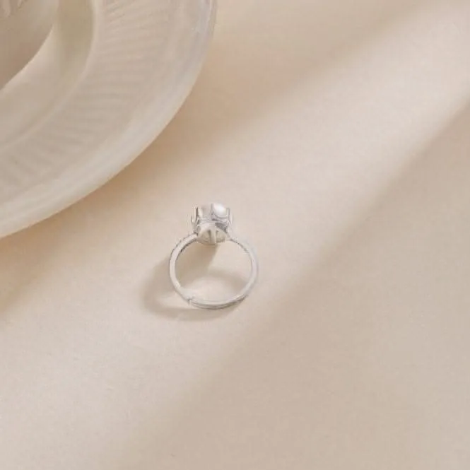 Adjustable Fresh Water Pearl Crown Ring ERLR003 Ania Haie Jewellery