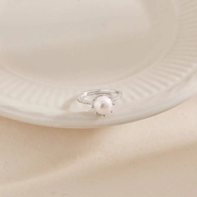 Adjustable Fresh Water Pearl Crown Ring ERLR003 Ania Haie Jewellery