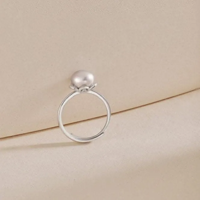 Adjustable Fresh Water Pearl Flower Ring ERLR002 Ania Haie Jewellery