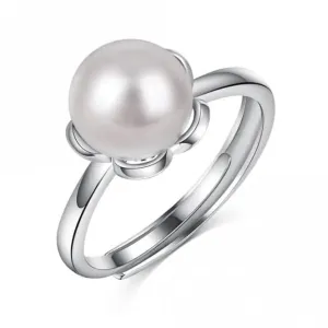 Adjustable Fresh Water Pearl Flower Ring ERLR002 Ania Haie Jewellery