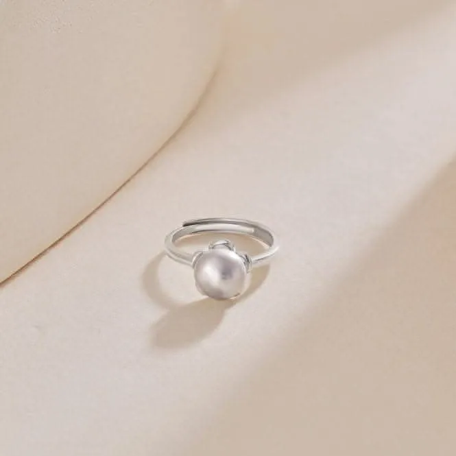Adjustable Fresh Water Pearl Flower Ring ERLR002 Ania Haie Jewellery