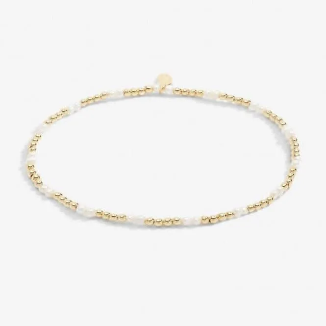 Anklet Pearl Gold Plated Anklet 23cm Stretch Anklet 6940 Joma Jewellery
