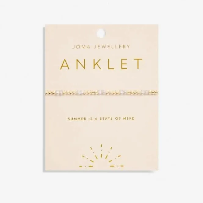 Anklet Pearl Gold Plated Anklet 23cm Stretch Anklet 6940 Joma Jewellery