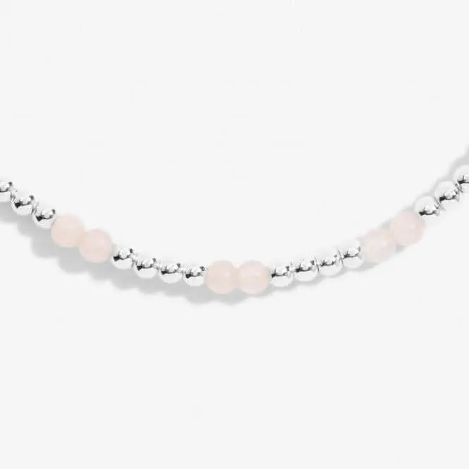 Anklet Rose Quartz Silver Plated Anklet 23cm Stretch Anklet 6939 Joma Jewellery