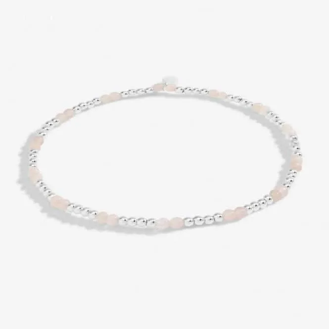 Anklet Rose Quartz Silver Plated Anklet 23cm Stretch Anklet 6939 Joma Jewellery