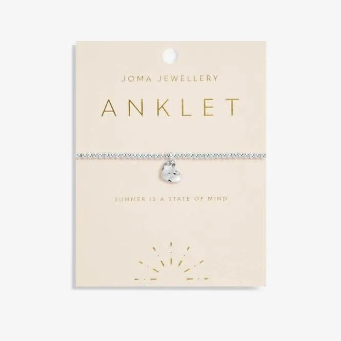 Anklet Silver Hammered Heart 5618 Joma Jewellery