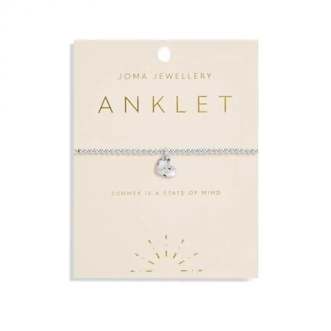 Anklet Silver Hammered Heart 5618 Joma Jewellery