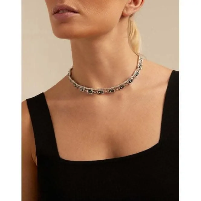 Asceplius Grey Faceted Crystal Necklace Unode50 Jewelry And Accessories