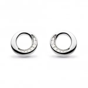 Bevel Cirque Cubic Zirconia Rhodium Plate Stud Earrings 3152CZ Kit Heath Jewelry And Accessories
