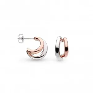Bevel Cirque Link Blush Twin Hoop Earrings 61886RRP Kit Heath Jewelry And Accessories