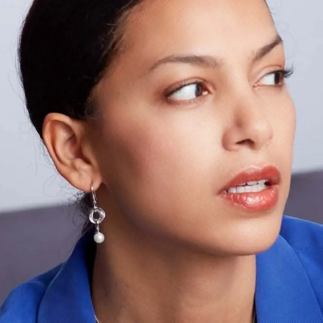 Bevel Trilogy Pearl Drop Earrings 5160FP Kit Heath Jewelry And Accessories