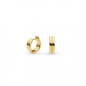 Bevel Unity Golden Huggie Hoop Earrings 61171GD Kit Heath Jewelry And Accessories